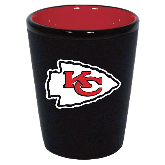 Kansas City Chiefs Matte Black/Inner Color Shot Glass - for just $9.99! 