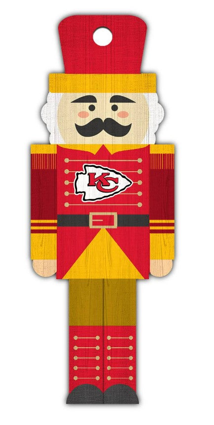 Kansas City Chiefs Wood Nutcracker Ornament - for just $9.99! 