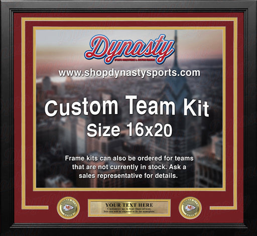 Kansas City Chiefs Custom NFL Football 16x20 Picture Frame Kit (Multiple Colors) - for just $62.99! 