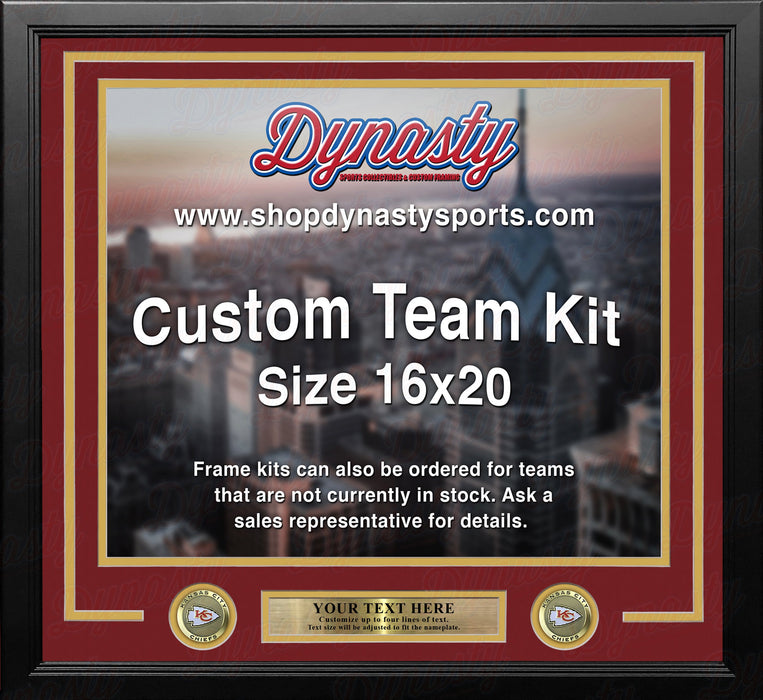 Kansas City Chiefs Custom NFL Football 16x20 Picture Frame Kit (Multiple Colors) - for just $62.99! 