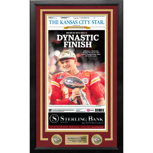 Kansas City Chiefs Super Bowl LVIII Championship Framed Kansas City Star Newspaper - Premium Framed Football Photos - Just $149.99! Shop now at Retro Gaming of Denver