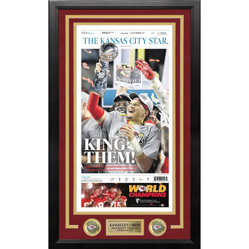 Kansas City Chiefs Super Bowl LIV Championship Framed Kansas City Star Newspaper - Premium Framed Football Photos - Just $109.99! Shop now at Retro Gaming of Denver