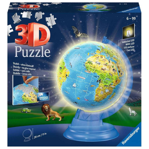 Children's Light-Up Globe 188 Piece 3D Jigsaw Puzzle Ravensburger - for just $39.99! 