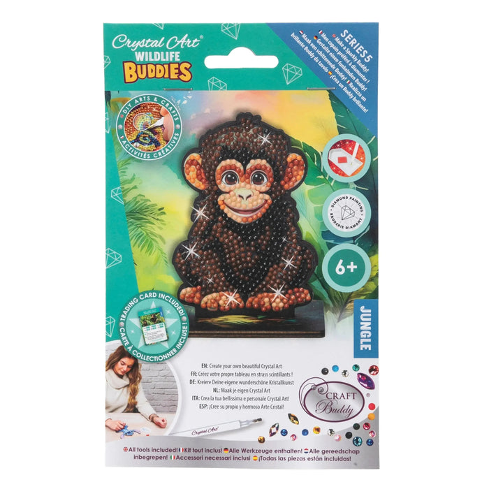 Chimp "Jungle" Crystal Art Buddies Kit Craft Buddy - for just $5.99! 