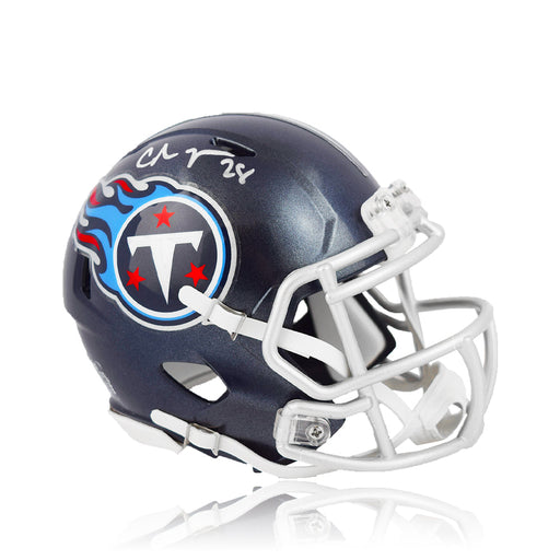 Chris Johnson Tennessee Titans Autographed Football Speed Mini-Helmet - for just $119.99! 