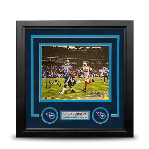 Chris Johnson Sideline Run Tennessee Titans Autographed 8" x 10" Framed Football Photo - for just $119.99! 