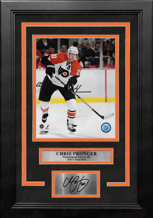 Chris Pronger in Action Philadelphia Flyers 8" x 10" Framed Hockey Photo with Engraved Autograph - for just $79.99! 