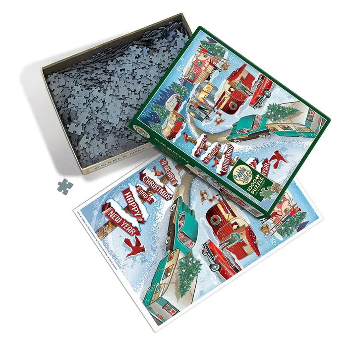 Christmas Campers 1000 Piece Jigsaw Puzzle Cobble Hill - for just $19.99! 