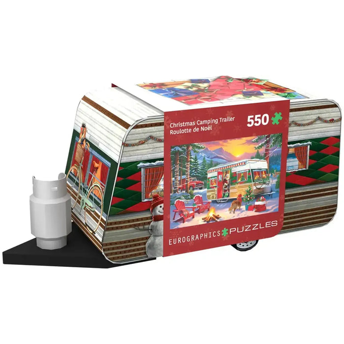 Christmas Camping Trailer 550 Piece Jigsaw Puzzle in Tin Eurographics - for just $24.99! 