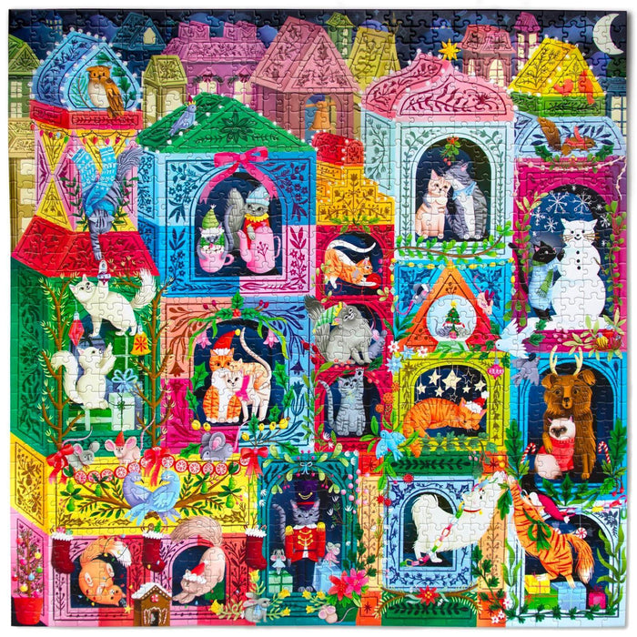 Christmas Cats 1000 Piece Jigsaw Puzzle eeBoo - for just $26.99! 