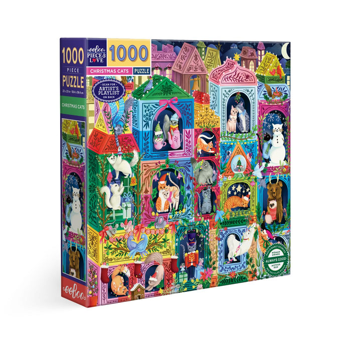 Christmas Cats 1000 Piece Jigsaw Puzzle eeBoo - for just $26.99! 