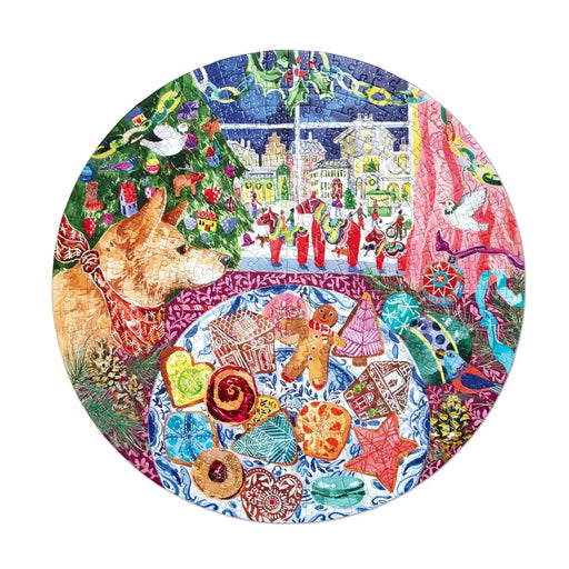 Christmas Cookies 500 Piece Round Jigsaw Puzzle eeBoo - for just $26.99! 