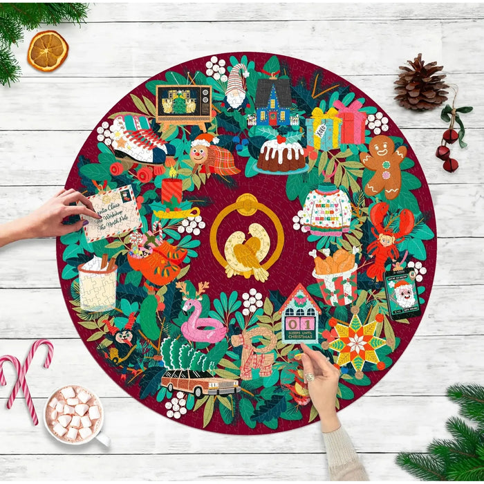 Christmas Countdown 1000 Piece Round Jigsaw Puzzle Ridley - for just $24.99! 