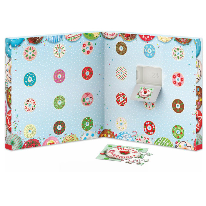 Christmas Donuts Advent Calendar - 24 Set of 50 Piece Mini Jigsaw Puzzles Eurographics - for just $39.99! 