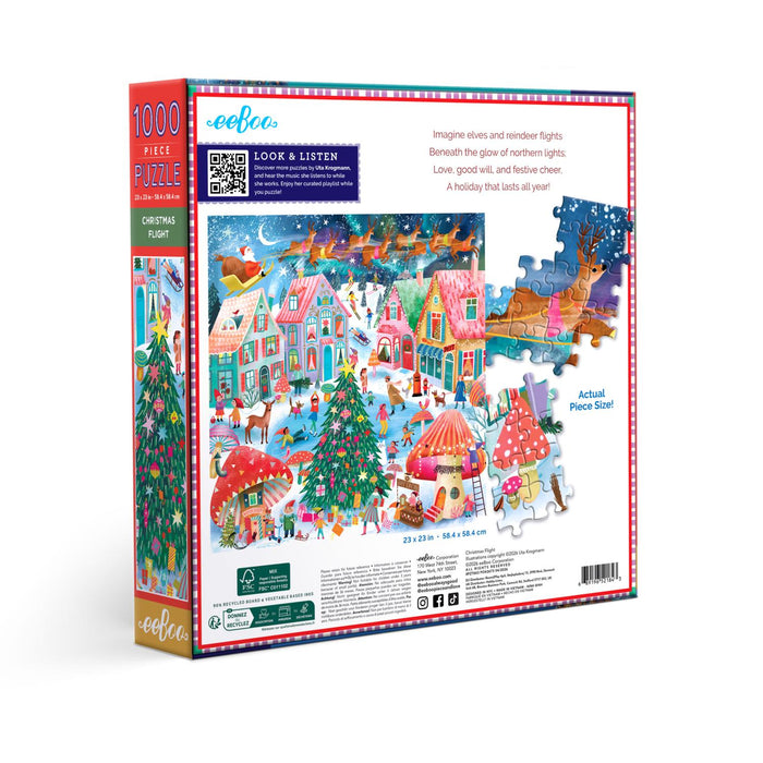 Christmas Flight 1000 Piece Jigsaw Puzzle eeBoo - for just $26.99! 