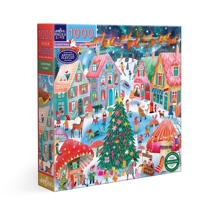 Christmas Flight 1000 Piece Jigsaw Puzzle eeBoo - for just $26.99! 