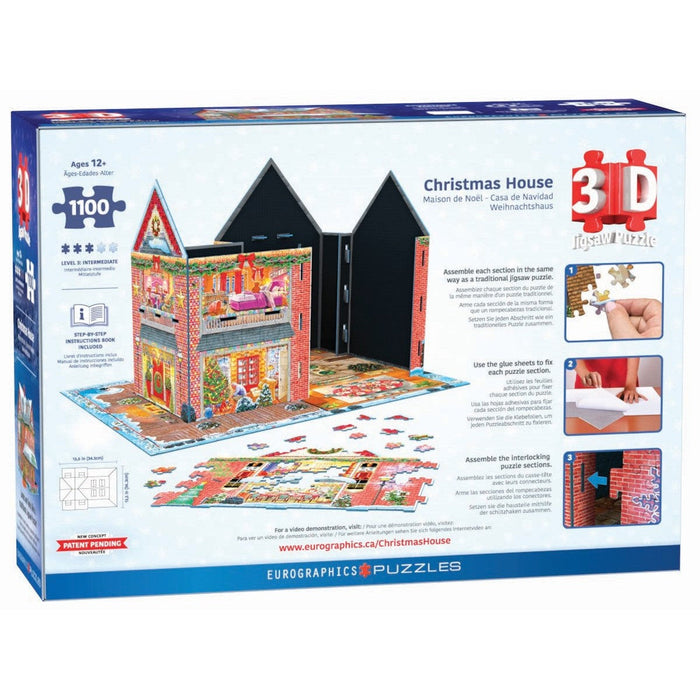 Christmas House 1100 Piece 3D Jigsaw Puzzle Eurographics - for just $43.99! 