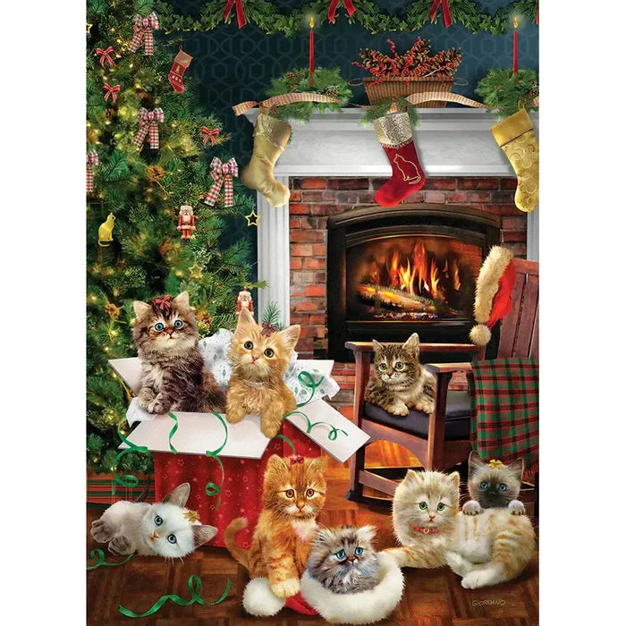 Christmas Kittens 1000 Piece Jigsaw Puzzle Cobble Hill - for just $19.99! 