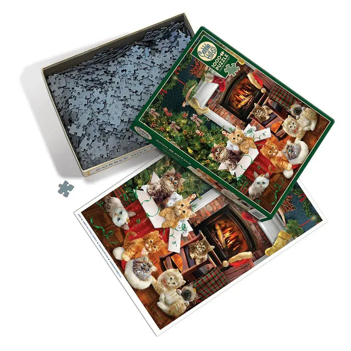 Christmas Kittens 1000 Piece Jigsaw Puzzle Cobble Hill - for just $19.99! 
