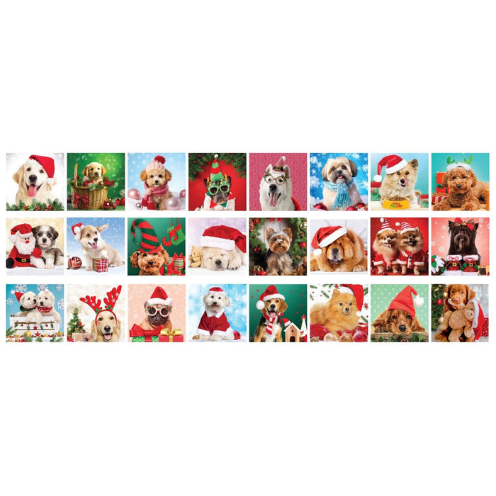 Christmas Paws Advent Calendar - 24 Set of 50 Piece Mini Jigsaw Puzzles Eurographics - for just $44.99! 