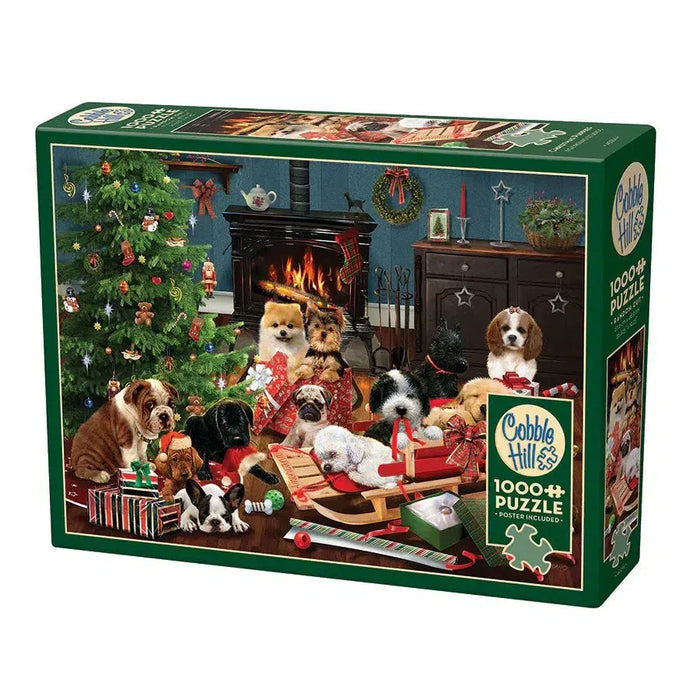Christmas Puppies 1000 Piece Jigsaw Puzzle Cobble Hill - for just $19.99! 