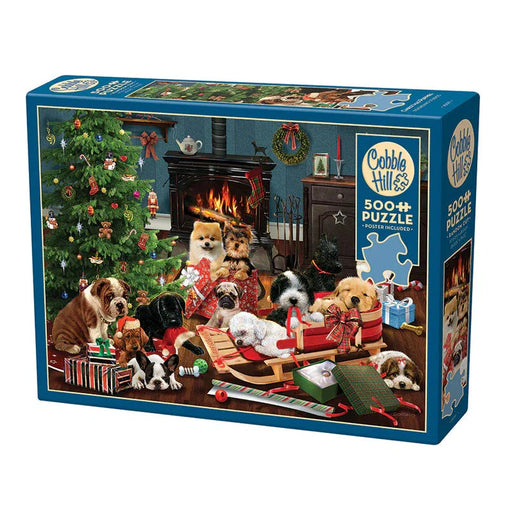Christmas Puppies 500 Piece Jigsaw Puzzle Cobble Hill - for just $17.99! 