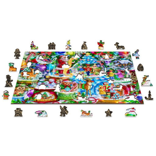 Christmas Snowballs 505 Piece Wood Jigsaw Puzzle Wooden City - for just $27.99! 