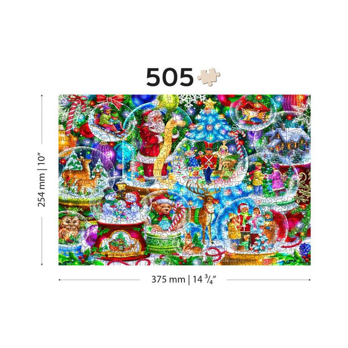 Christmas Snowballs 505 Piece Wood Jigsaw Puzzle Wooden City - for just $27.99! 