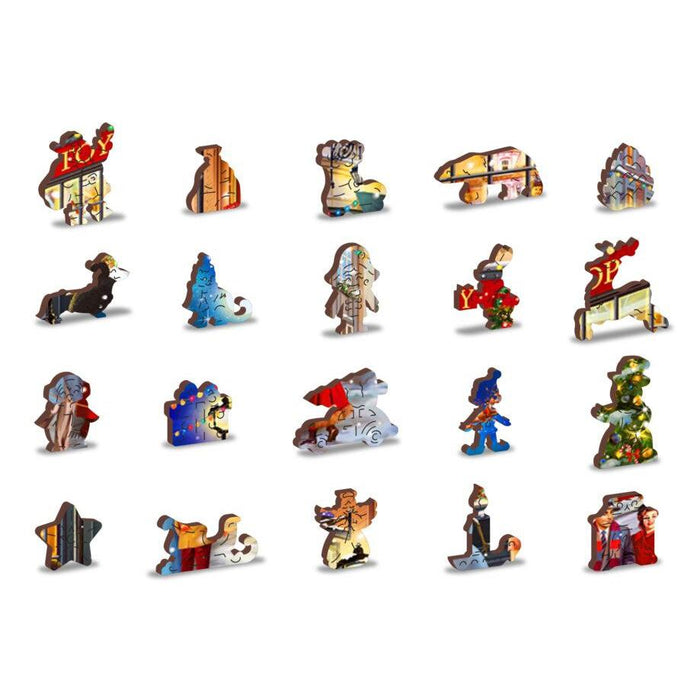 Christmas Street 505 Piece Wood Jigsaw Puzzle Wooden City - for just $27.99! 