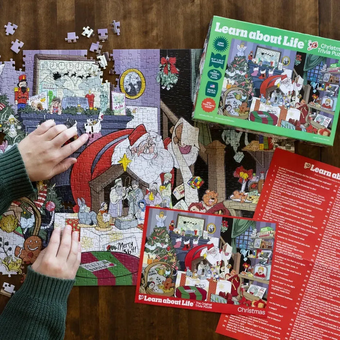 Christmas Trivia "Learn About Life" 1000 Piece Jigsaw Puzzle Livuzzle - for just $24.99! 