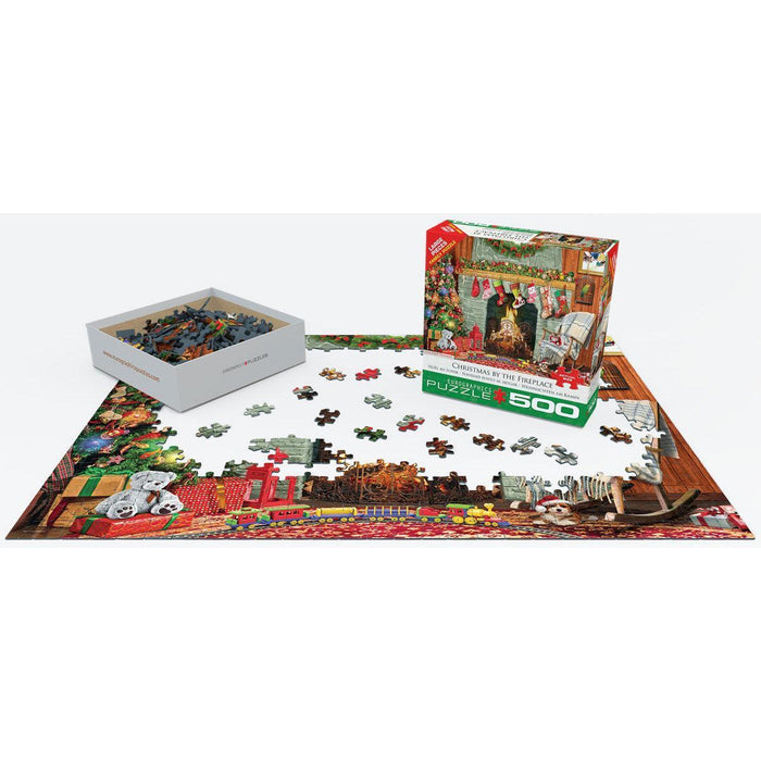 Christmas by the Fireplace 500 Piece Jigsaw Puzzle Eurographics - for just $17.99! 