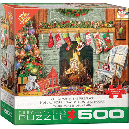 Christmas by the Fireplace 500 Piece Jigsaw Puzzle Eurographics - for just $17.99! 