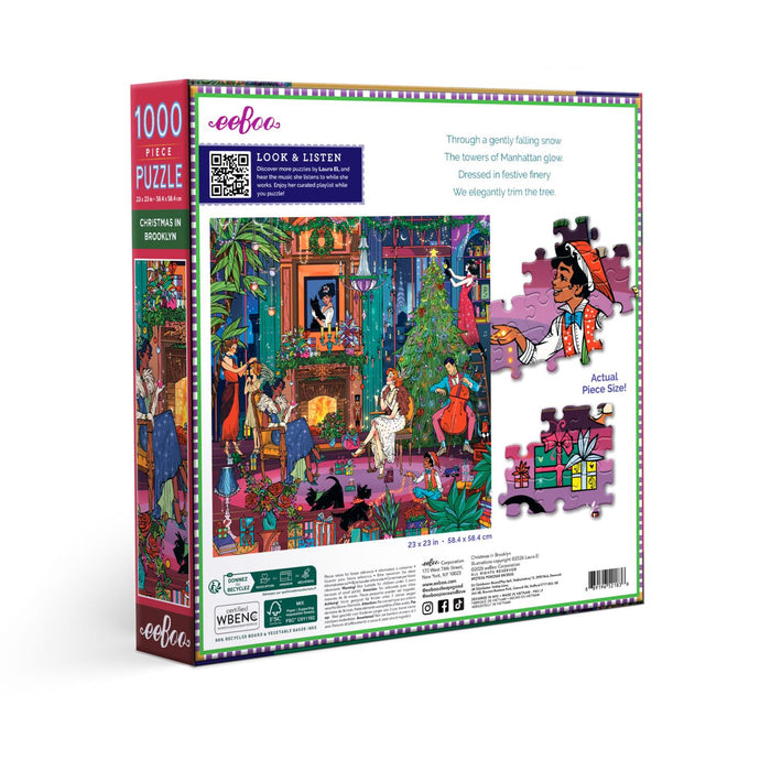 Christmas in Brooklyn 1000 Piece Jigsaw Puzzle eeBoo - for just $26.99! 