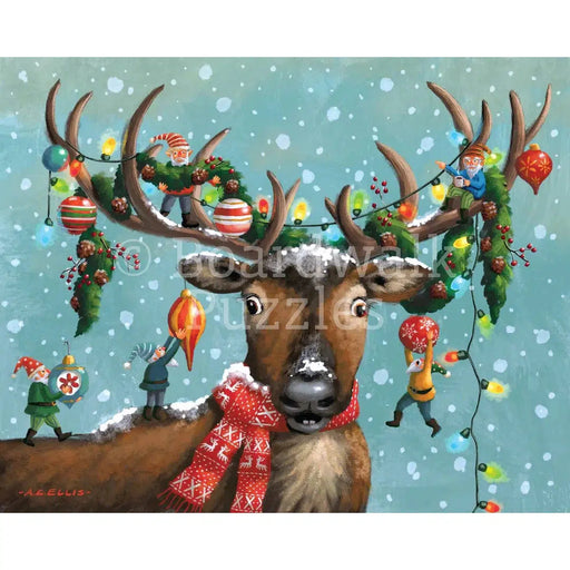 Christmas in the Antlers 500 Piece Jigsaw Puzzle Boardwalk - for just $21.99! 