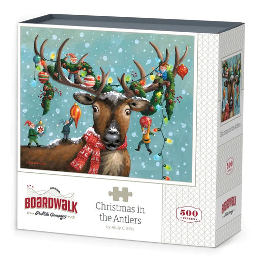 Christmas in the Antlers 500 Piece Jigsaw Puzzle Boardwalk - for just $21.99! 
