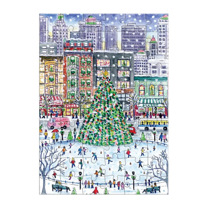 Christmas in the City Greeting Card 60 Piece Jigsaw Puzzle Galison - for just $7.99! 