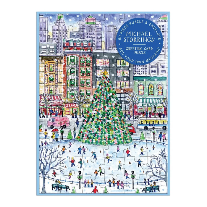 Christmas in the City Greeting Card 60 Piece Jigsaw Puzzle Galison - for just $7.99! 