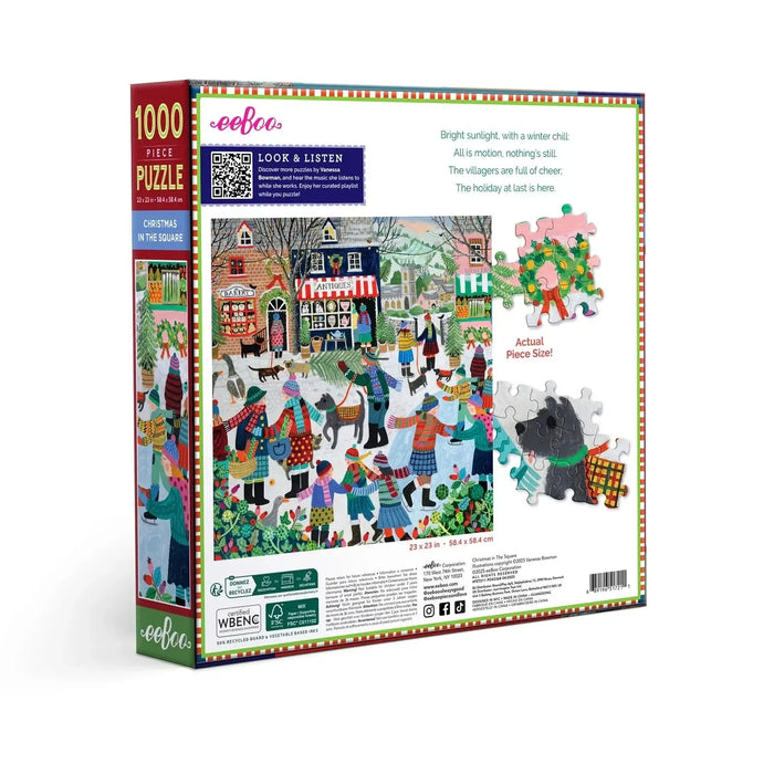 Christmas in the Square 1000 Piece Jigsaw Puzzle eeBoo - for just $26.99! 
