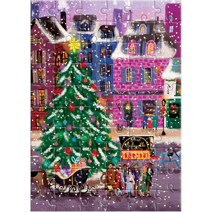 Christmas in the Square Greeting Card 60 Piece Jigsaw Puzzle Galison - for just $7.99! 