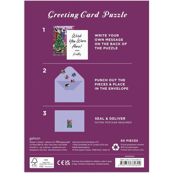 Christmas in the Square Greeting Card 60 Piece Jigsaw Puzzle Galison - for just $7.99! 