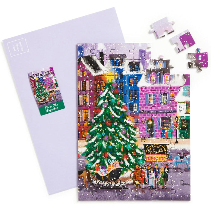 Christmas in the Square Greeting Card 60 Piece Jigsaw Puzzle Galison - for just $7.99! 