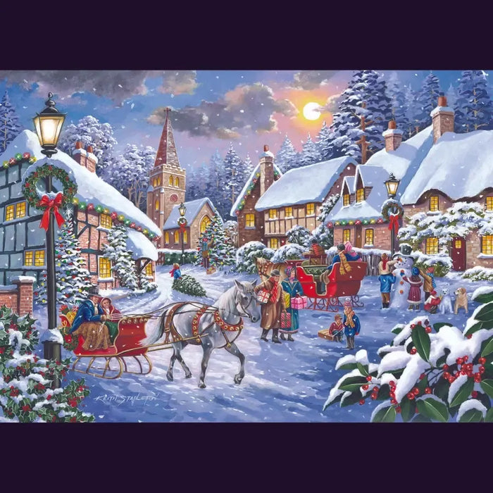 Christmas is Coming Set of 2 500 Big Piece Jigsaw Puzzles HOP - for just $44.99! 