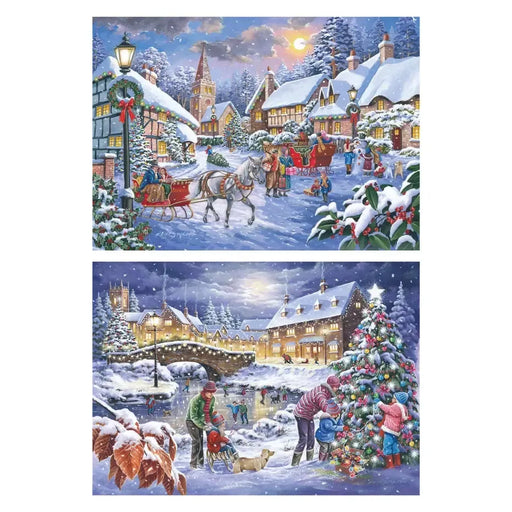 Christmas is Coming Set of 2 500 Big Piece Jigsaw Puzzles HOP - for just $29.99! 