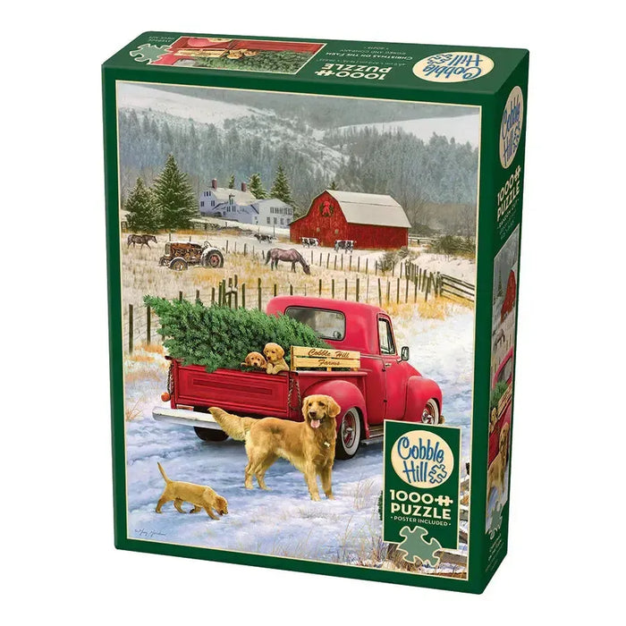 Christmas on the Farm 1000 Piece Jigsaw Puzzle Cobble Hill - for just $19.99! 