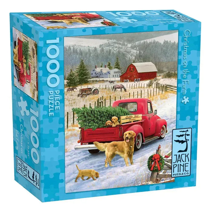 Christmas on the Farm 1000 Piece Jigsaw Puzzle Jack Pine - for just $14.99! 
