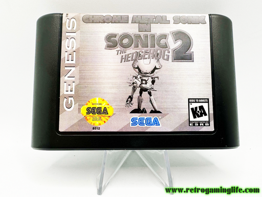 Chrome Metal Sonic in Sonic the Hedgehog 2 Sega Genesis Reproduction Video Game Cart - for just $19.99! 