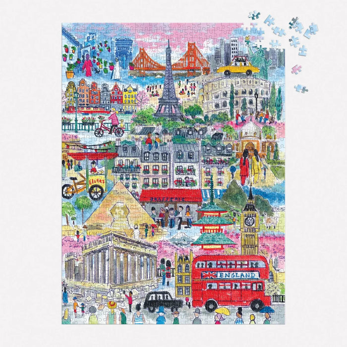 Cities Around the World 1000 Piece Jigsaw Puzzle Galison - for just $19.99! 
