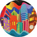 City Vibes by Jordan Herren 500 Piece Round Jigsaw Puzzle Pomegranate - for just $23.99! 