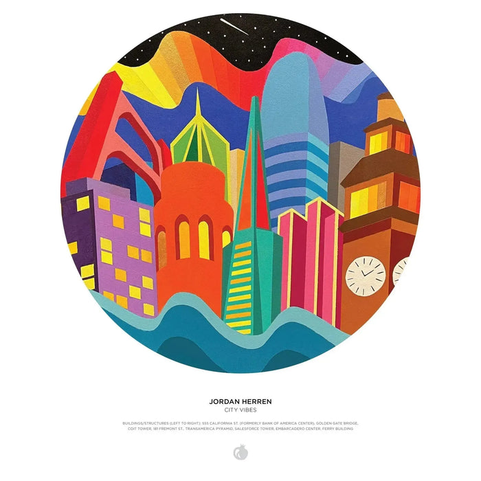 City Vibes by Jordan Herren 500 Piece Round Jigsaw Puzzle Pomegranate - for just $23.99! 