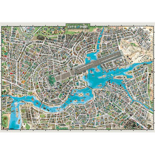 City of Pop Map Art 2000 Piece Jigsaw Puzzle Heye - for just $49.99! 